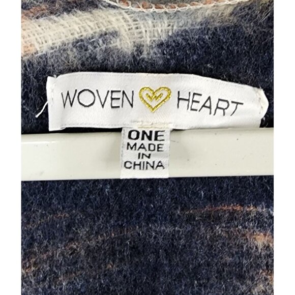 Woven Heart Cardigan Womens One Size Southwestern Cowgirl Casual Open Front - Picture 3 of 10